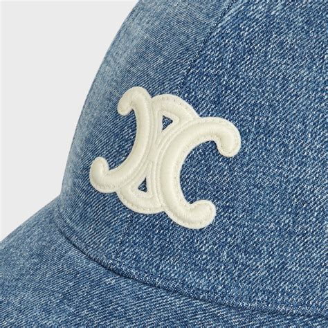 celine cap mens|Celine denim baseball cap.